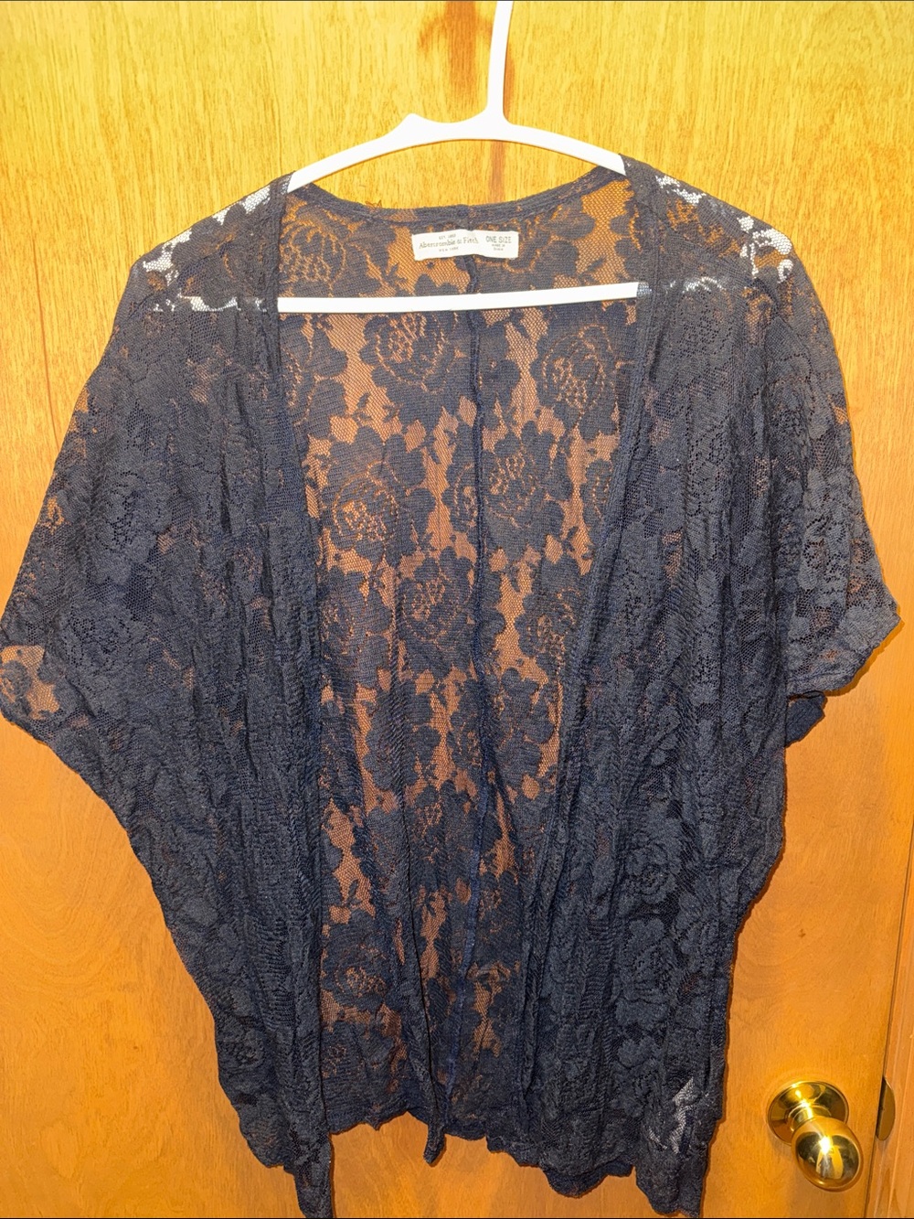 Abercrombie & Fitch Navy Floral Lace Kimono